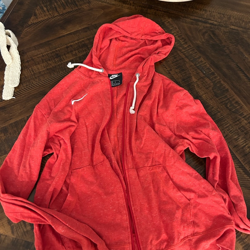 Nike Red Full-Zip Hoodie